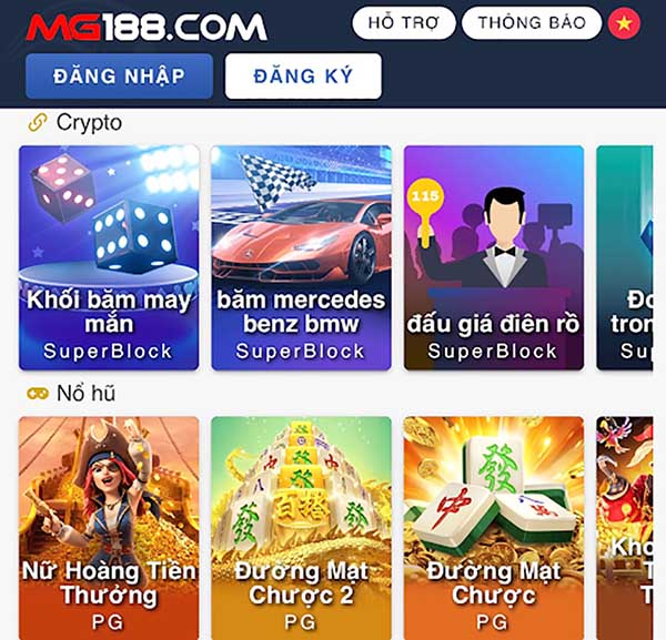 MG188 là cổng game giải trí đổi thưởng trực tuyến hấp dẫn nhất thị trường