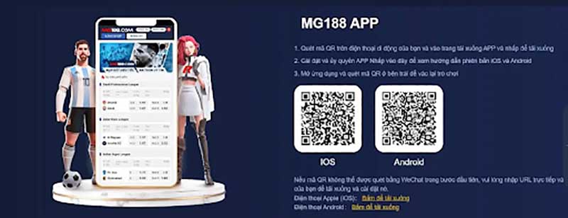 QR CODE để tải App MG188