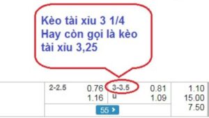 Kèo tài xỉu 3 1/4 là gì? Hướng dẫn cách chơi kèo chuẩn