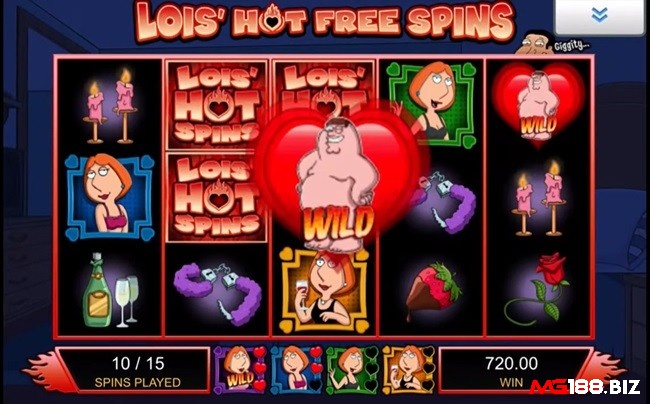 Lois’ Hot Free Spins thưởng tối đa 30 vòng quay miễn phí và biểu tượng hoang dã Peter