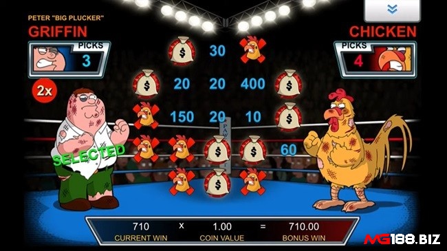 Peter giành chiến thắng trước chú gà khổng lồ được trao thưởng tối đa x1.000 lần cược