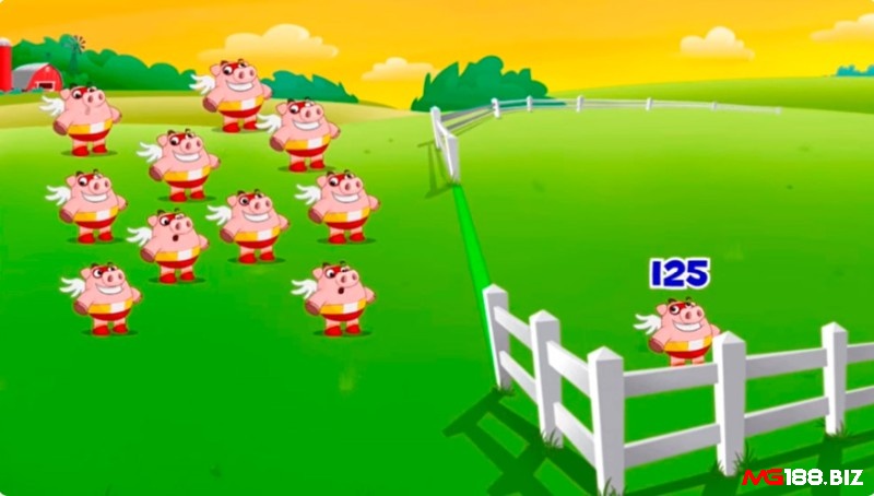 Vòng thưởng yêu cầu người chơi đưa càng nhiều lợn về bãi tập kết càng tốt