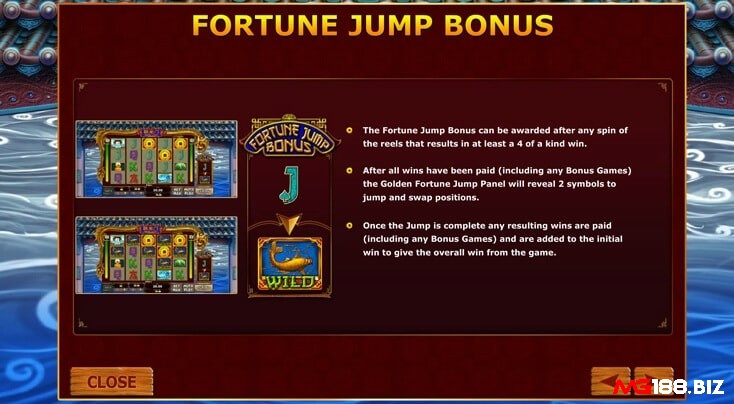 FortuneJump Bonus được trao khi chiến thắng tối thiểu là 4