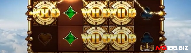 Biểu tượng hoang dã có chữ W thay thế các biểu tượng khác để tạo ra tổ hợp thắng mới