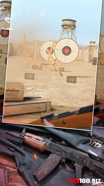Game Shooting World có lối chơi tập bắn súng vào mục tiêu