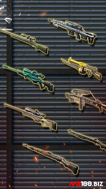 Shooting World cung cấp nhiều loại vũ khí đa dạng khác nhau