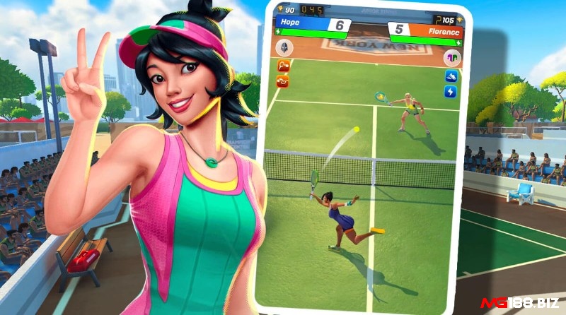 Game Tennis Clash có đồ họa 3D mượt mà và sống động