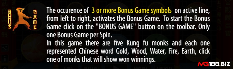 3 biểu tượng Bonus game sẽ kích hoạt trò chơi thưởng