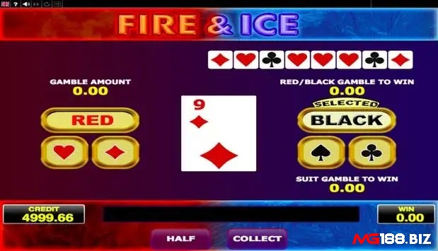 Trò chơi may rủi trong slot Fire vs Ice