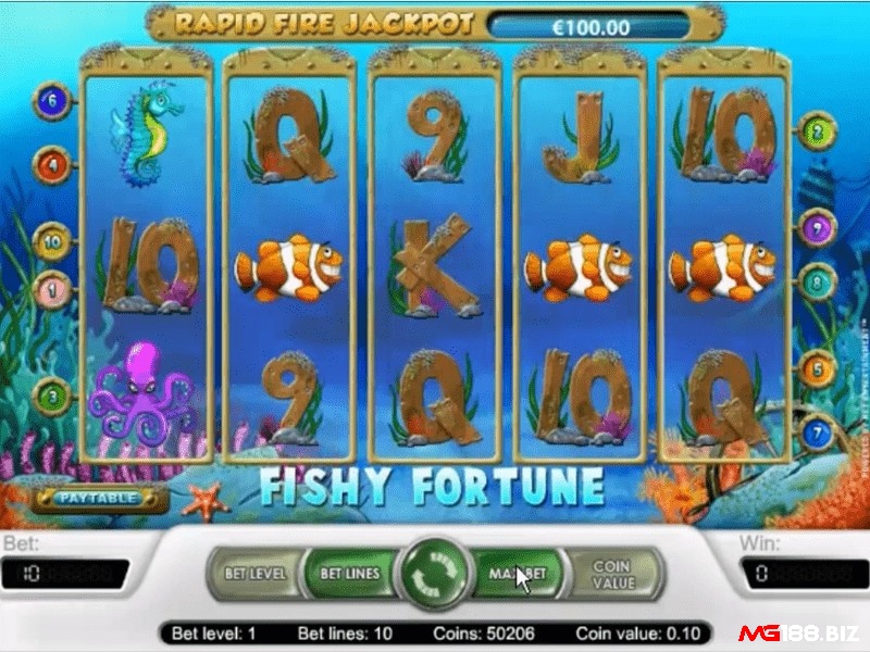 Fishy Fortune có chủ đề về đại dương