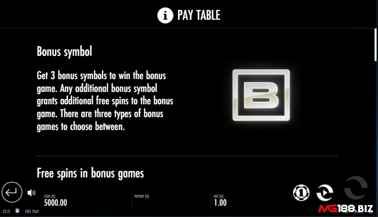 Biểu tượng Bonus được ký hiệu bằng chữ B màu bạc