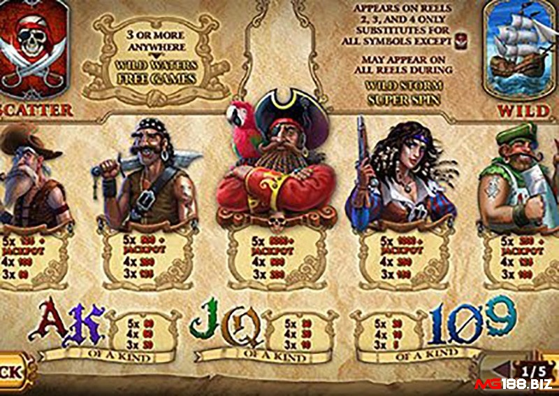 Fortunate 5 là một slot game chủ đề về hải tặc hấp dẫn