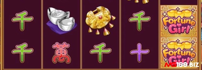 Biểu tượng hoang dã logo slot Fortune Girl thay thế các biểu tượng khác và trao thưởng x350 lần cược