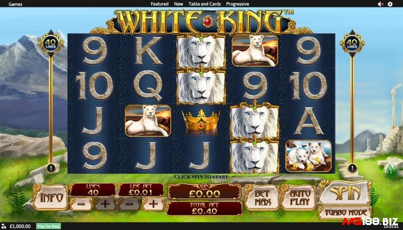 Cách chơi Slot White King rất đơn giản
