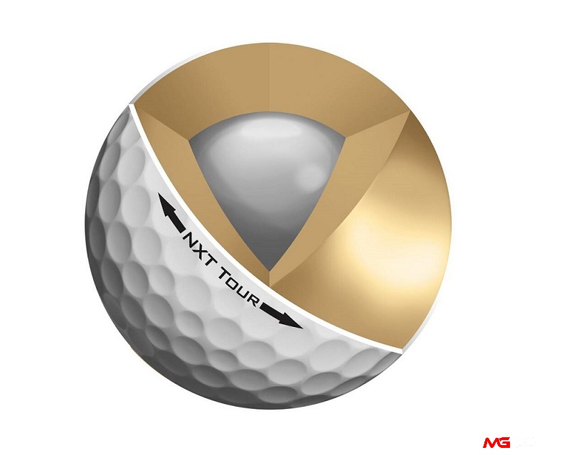 Phần lõi banh golf thường được làm từ chất liệu cao su tổng hợp