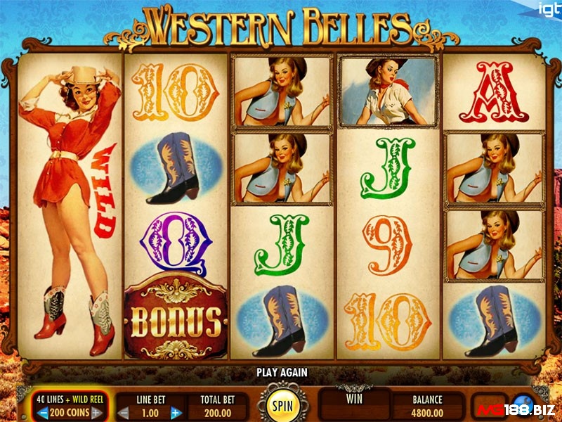 Cách chơi game slot Western Bellesrất đơn giản