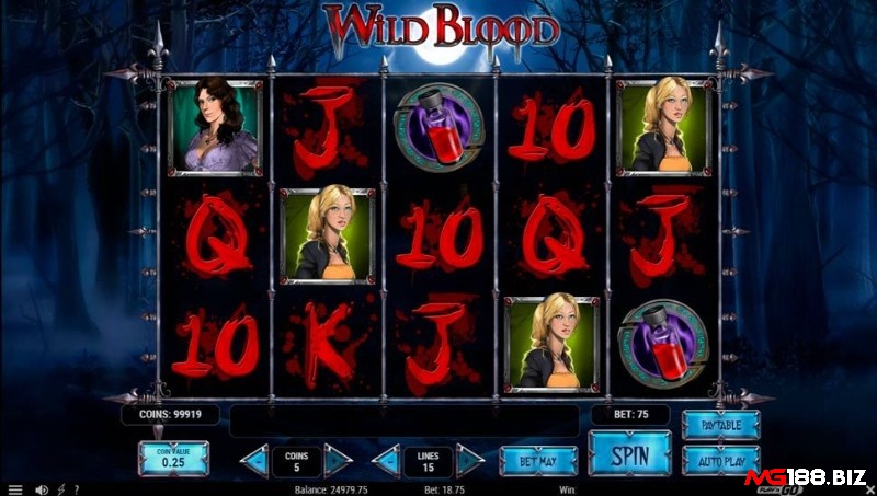 Cách chơi slot Wild Blood rất đơn giản