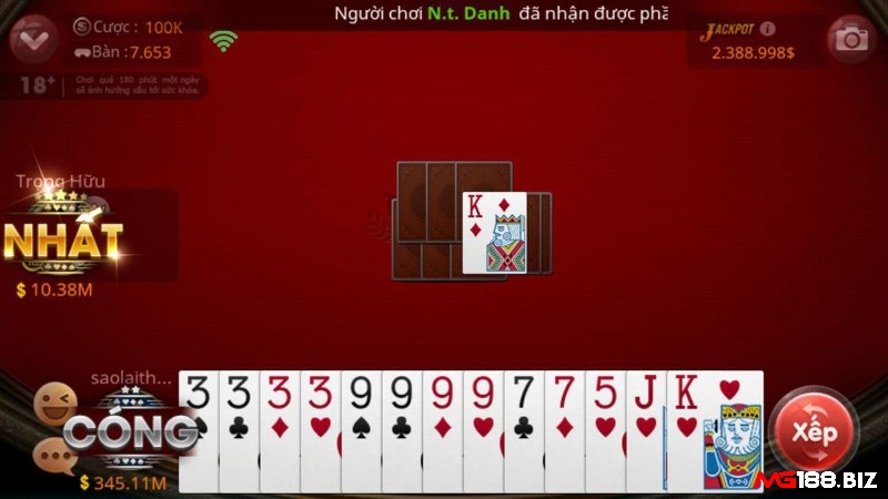 Game đánh bài tiến lên miền Nam dễ chơi dễ trúng thưởng