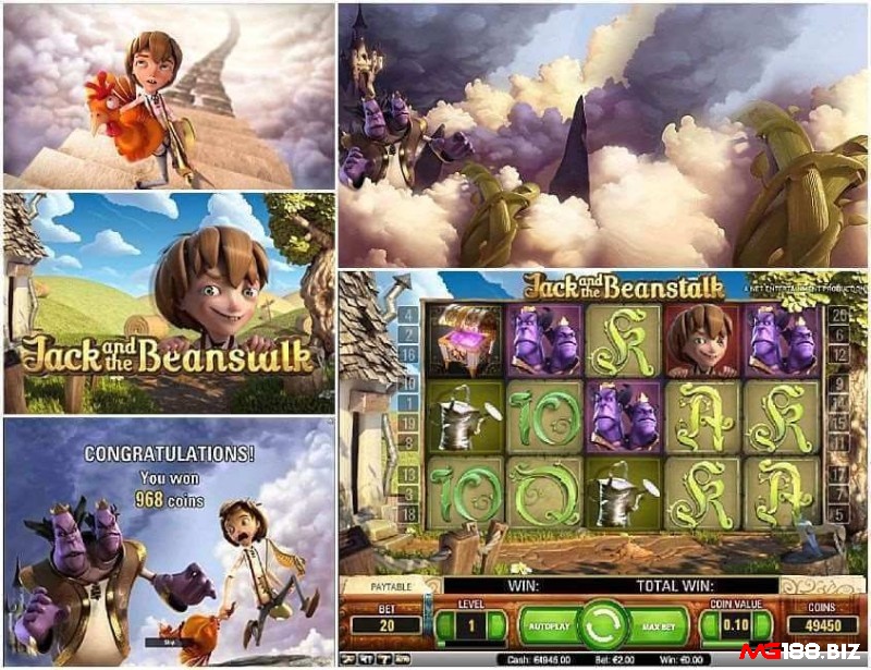 Chủ đề trong game Jacks Beanstalk hấp dẫn