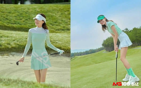 Váy golf kiểu xếp ly tạo sự mềm mại, nữ tính cho golfer