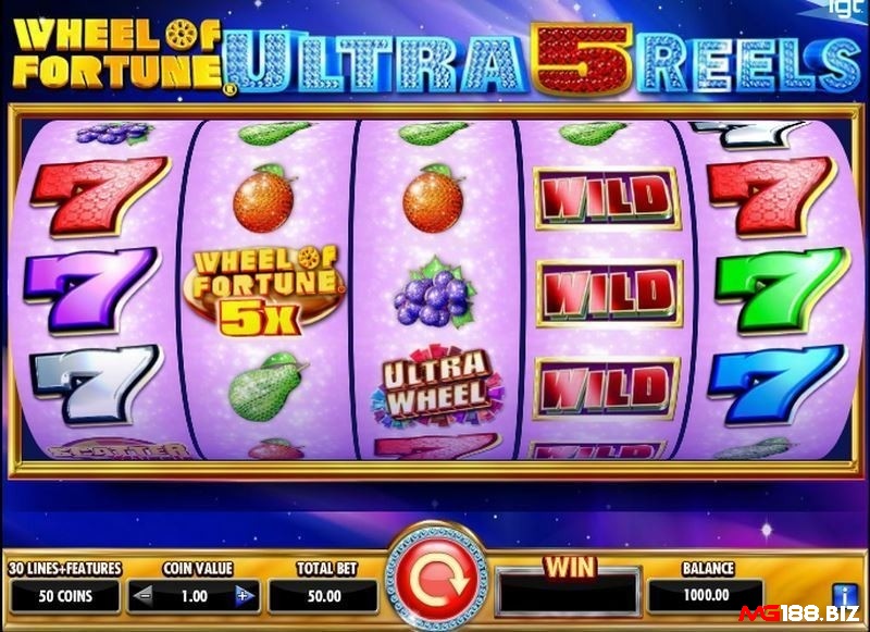 Giới thiệu slot hấp dẫn kịch tính Wheel of Fortune Ultra 5 Reels