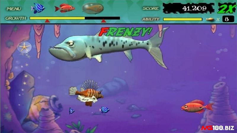 Màu sắc Feeding Frenzy khá đẹp dù chỉ là 2D