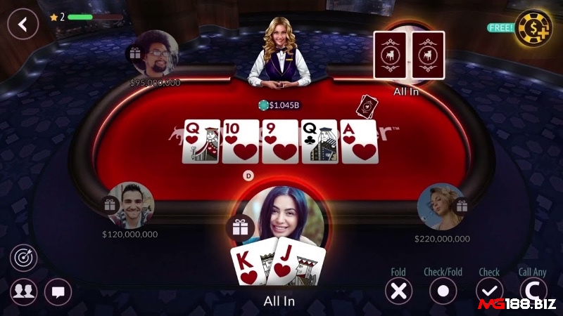 Zynga Poker có đồ hoạ vô cùng đẹp mắt và sống động cho người chơi