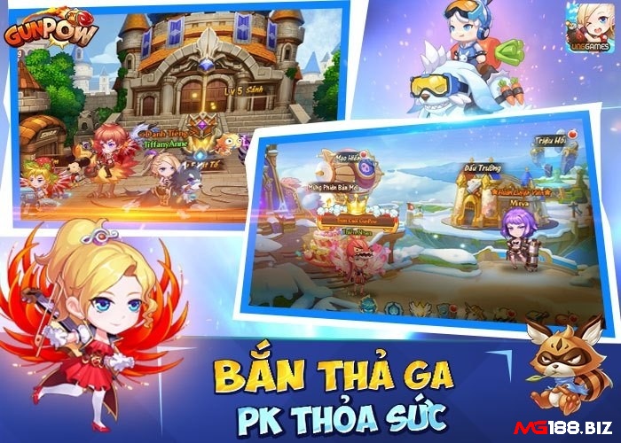 GunPow Mobi mang đến đồ họa chibi với phong cách hoạt hình dễ thương