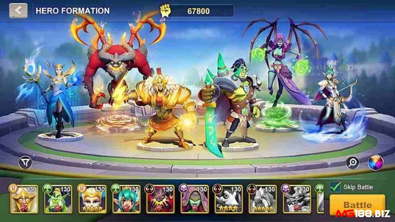 Game Idle Heroes không quá nặng về đồ hoạ và âm thanh nhưng lại có sự thu hút riêng