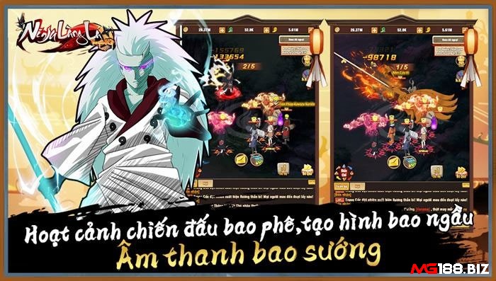 Game Ninja Làng Lá được thiết kế với nền đồ họa 2D+ giữ vững tinh thần của một tựa game Anime