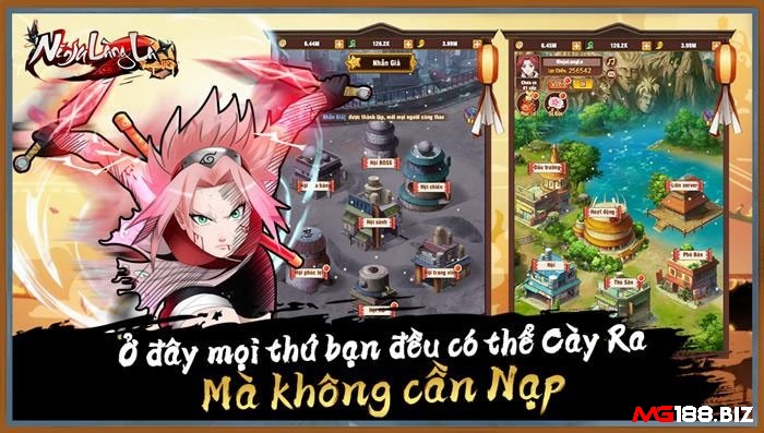 Bạn sẽ đối mặt với những thử thách và nhiệm vụ đầy cam go trong game Ninja Làng Lá