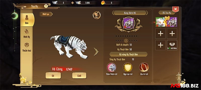 Thú Cưỡi trong game có rất nhiều dạng khác nhau