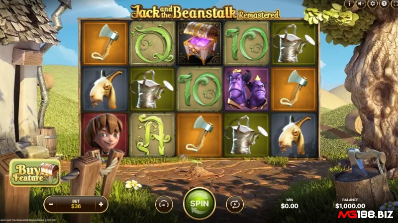 Jack and the Beanstalk là game slot chủ đề cuộc phiêu lưu của Jack khi anh leo lên cây đậu thần