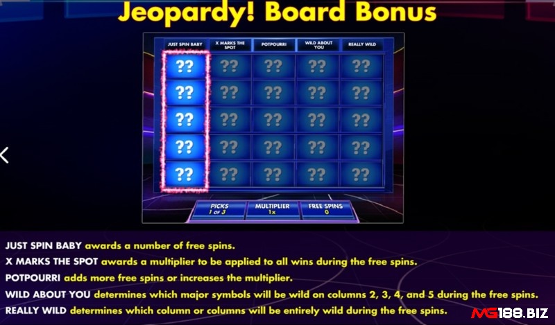 Tính Năng Bonus Jeopardy thú vị với các phần thưởng ẩn