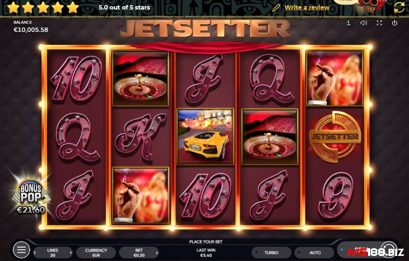 Jetsetter có tỷ lệ RTP khá cao và cạnh tranh so với nhiều game khác