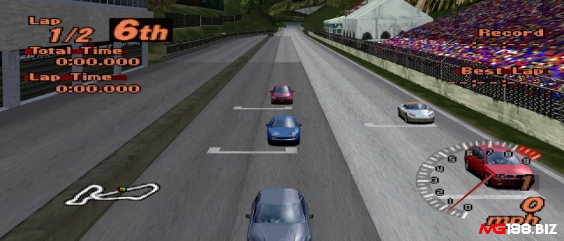 Gran Turismo 2v với chế độ Arcade cho phép người chơi tự do lựa chọn đường đua