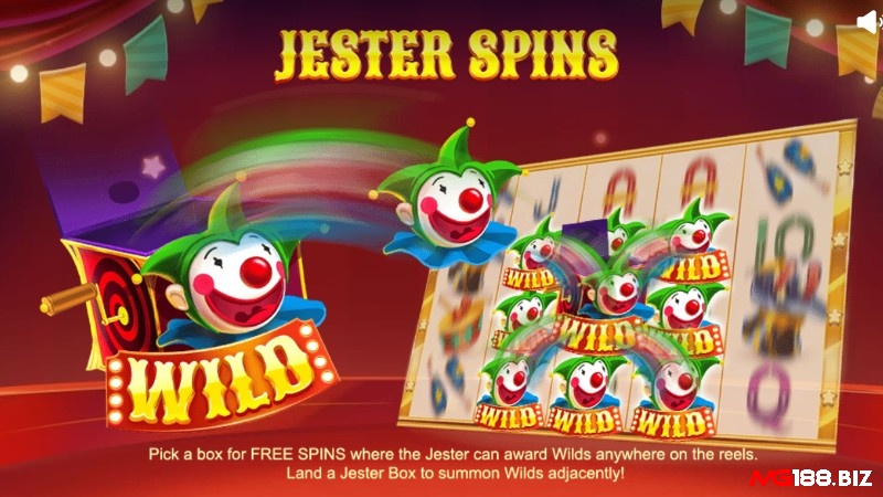 Jester Free Spins bắt đầu bằng việc chọn một hộp quà để xác định số vòng quay miễn phí