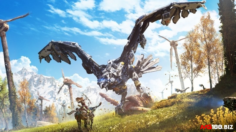 Đối đầu với những cỗ máy khổng lồ để sinh tồn trong Horizon Zero Dawn